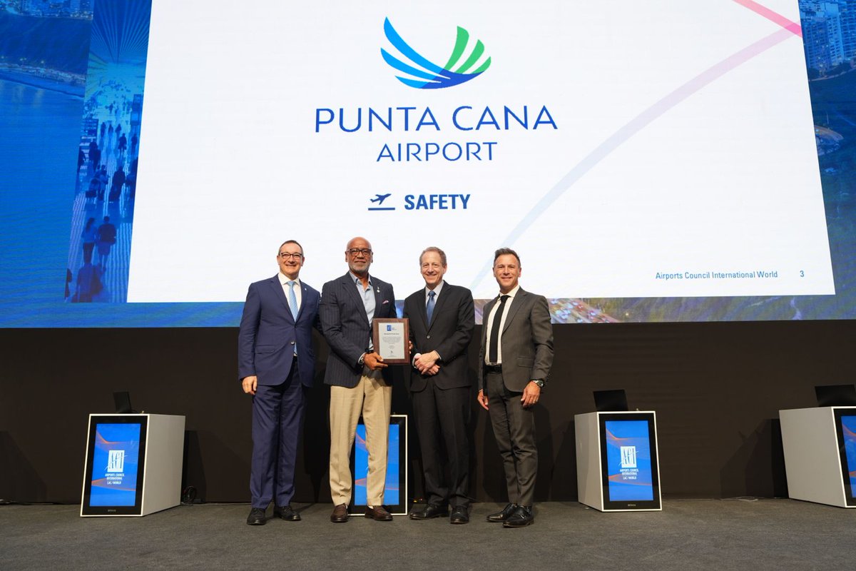 ACIWorld's tweet photo. 🏆 Congratulations to this year’s APEX Partner Award recipients, recognized at #WAGA2026 in Lima for their partnership and contribution to ACI’s Airport Excellence Program:

• Aeropuerto Internacional de Carrasco @AeropuertosUY
• Punta Cana International Airport @PUJAirport
• RIOgaleão – Rio de Janeiro International Airport @RIOgaleao
• Sangster International Airport @MBJAIRPOR

#ACIWorld

@ACI_LAC