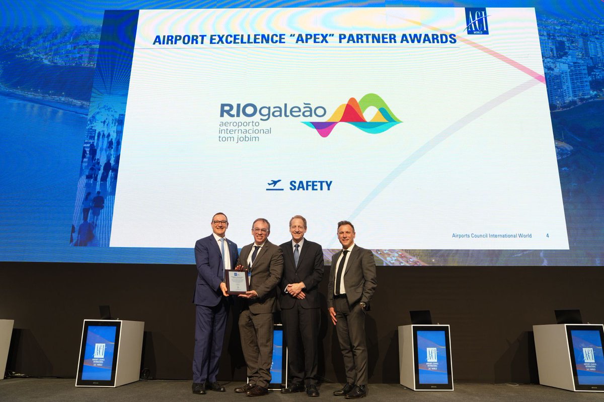 ACIWorld's tweet photo. 🏆 Congratulations to this year’s APEX Partner Award recipients, recognized at #WAGA2026 in Lima for their partnership and contribution to ACI’s Airport Excellence Program:

• Aeropuerto Internacional de Carrasco @AeropuertosUY
• Punta Cana International Airport @PUJAirport
• RIOgaleão – Rio de Janeiro International Airport @RIOgaleao
• Sangster International Airport @MBJAIRPOR

#ACIWorld

@ACI_LAC