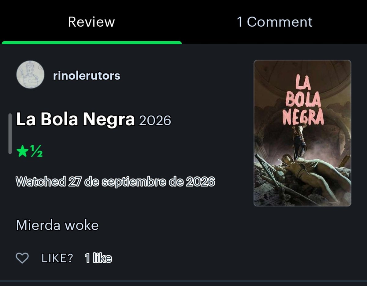 s_jorg3's tweet photo. algunas de mis reseñas favoritas de La Bola Negra en letterboxd (sin un orden particular) https://t.co/ZOZ4RjzWV6