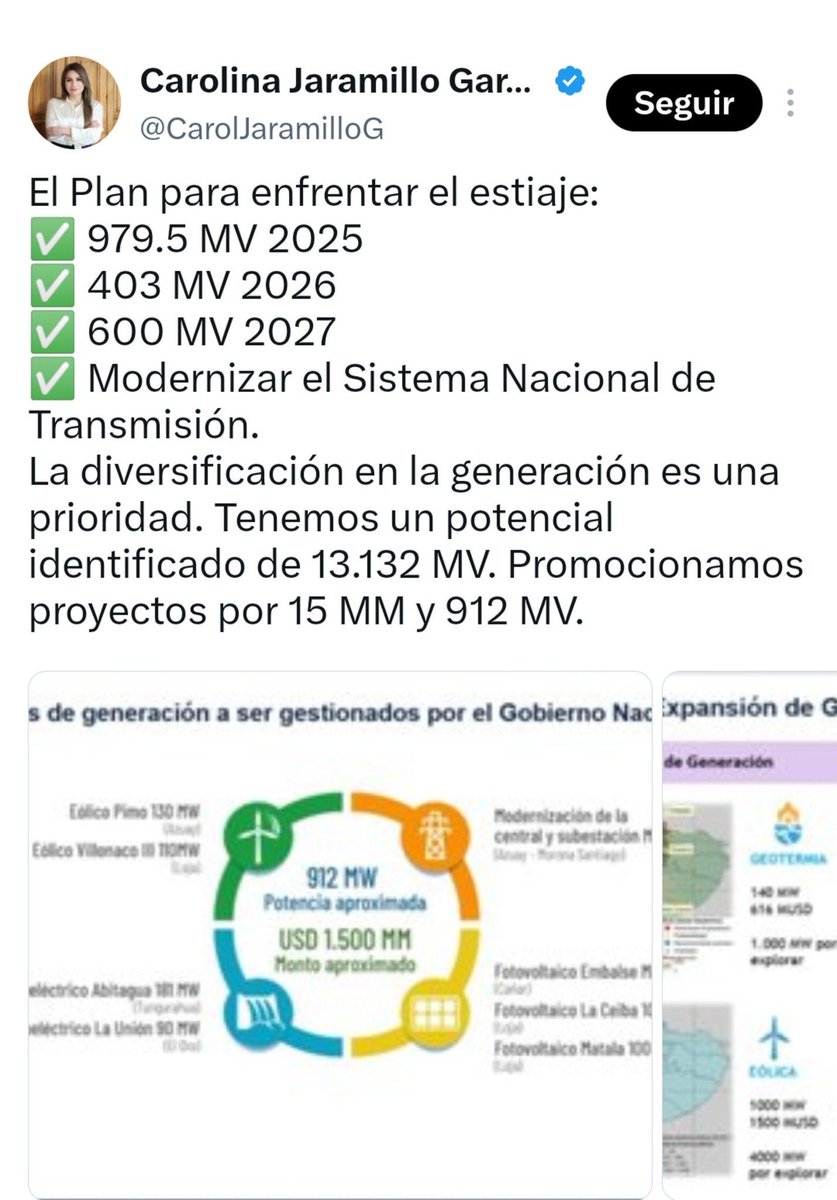 valeno79's tweet photo. @JoseJulioNeira @DanielNoboaOk A esta mafia de HPS!! No se les debe creer ni una coma esto decían antes que más de 1000 megaw estaban planificados, hoy este sopa aplaude 100 megaw que no alcanzarán para evitar los apagones este NARGO-GBNO ES UNA FARSA!!! Ni un voto a estos ineptos hps!! https://t.co/ZYXmajH8Xz