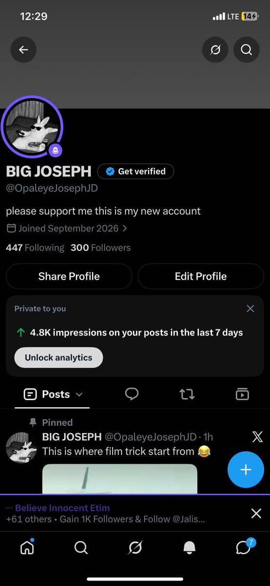 OpaleyeJosephJD's tweet photo. Thanks for the 300 still active and engaging back to back https://t.co/yyesdA3Ul6