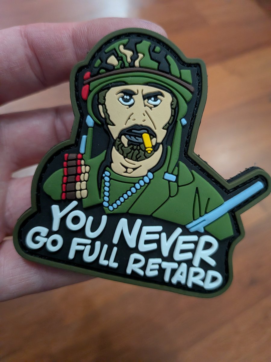 DragonImpact's tweet photo. "Check it out. Duty, honor, courage... and knowing when to pull back."
Some rules are written in blood. Others are delivered by Kirk Lazarus in the middle of a jungle.
#MoralePatch #TropicThunder #EDCGear #TacticalPatches #EDCCommunity https://t.co/V4UzNZuvrZ