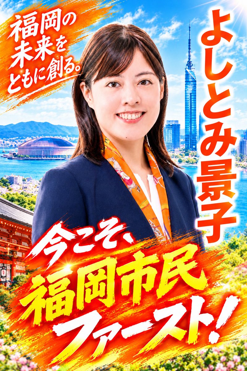 K5omyKUOte87912's tweet photo. よしとみ景子さん

私は神奈川県で生まれ、3歳の時に福岡へ移り住み、それからずっと福岡市で育ちました。

九州大学を卒業後、眼科医として診療に携わり、目の健康を通じて市民の暮らしを支えています。

『今こそ、福岡市民ファースト！』
拡散＆応援よろしくお願いします🙇🙇 https://t.co/PT6vP6jI1H