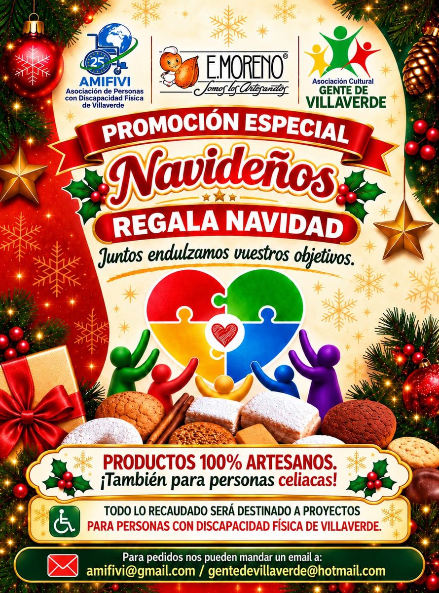 GenteVillaverde's tweet photo. 🎄❤️ ¡VUELVEN NUESTROS PRODUCTOS SOLIDARIOS NAVIDEÑOS!

Esta Navidad, disfruta de nuestros dulces típicos 100% artesanos y, al mismo tiempo, colabora con una gran causa. 🎁✨

🤝 AMIFIVI y Gente de Villaverde vuelven a unir fuerzas para recaudar fondos destinados a proyectos. https://t.co/77FW29AHg5