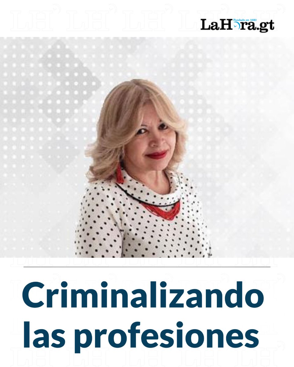 Criminalizando las profesiones
