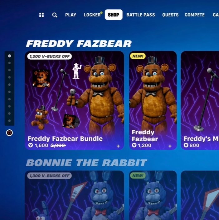 FortnitePV2's tweet photo. I’m giving 3 people who like and reply to this tweet a 4,500 V-Bucks code in DM’s to get all the FNAF skins In Fortnite! 👀

Don’t miss this chance I’m live right now choosing winners go fast! https://t.co/9ChQIEVKuL https://t.co/ydcTH185q7
