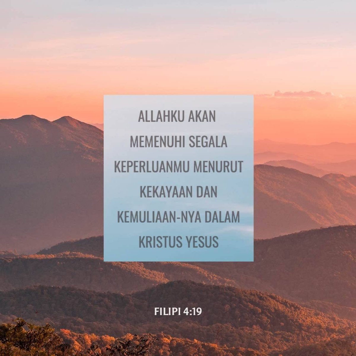 lemuel_marthen's tweet photo. RENUNGAN HARIAN TETEMANIS SUNGGUH MANISEE

Shalom! Keperluanmu akan dipenuhi Tuhan!
.
#Filipi4:10-20
#Filipi4:19
#LordJesusYourSavior
#TuhanYesusJuruSelamatHidupmu
#HappyWednesdayMorning

               https://t.co/9jXmP5XlxZ https://t.co/8KjeD8xi68