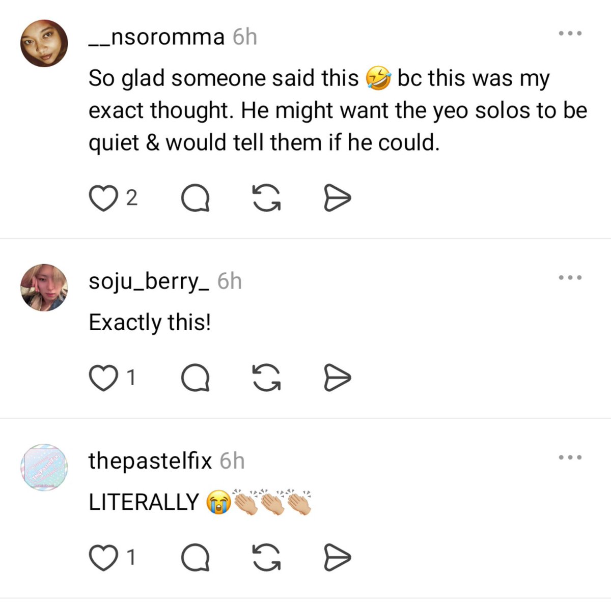 nnaaeverr's tweet photo. are people on threads being serious rn?💀 yeosang literally FOUGHT to be an idol, and has CONSTANTLY expressed he wants more lines, schedules, exposure etc. This is such an insult to his hard work, some of you don't deserve him at all. https://t.co/LhxPm0cmNP