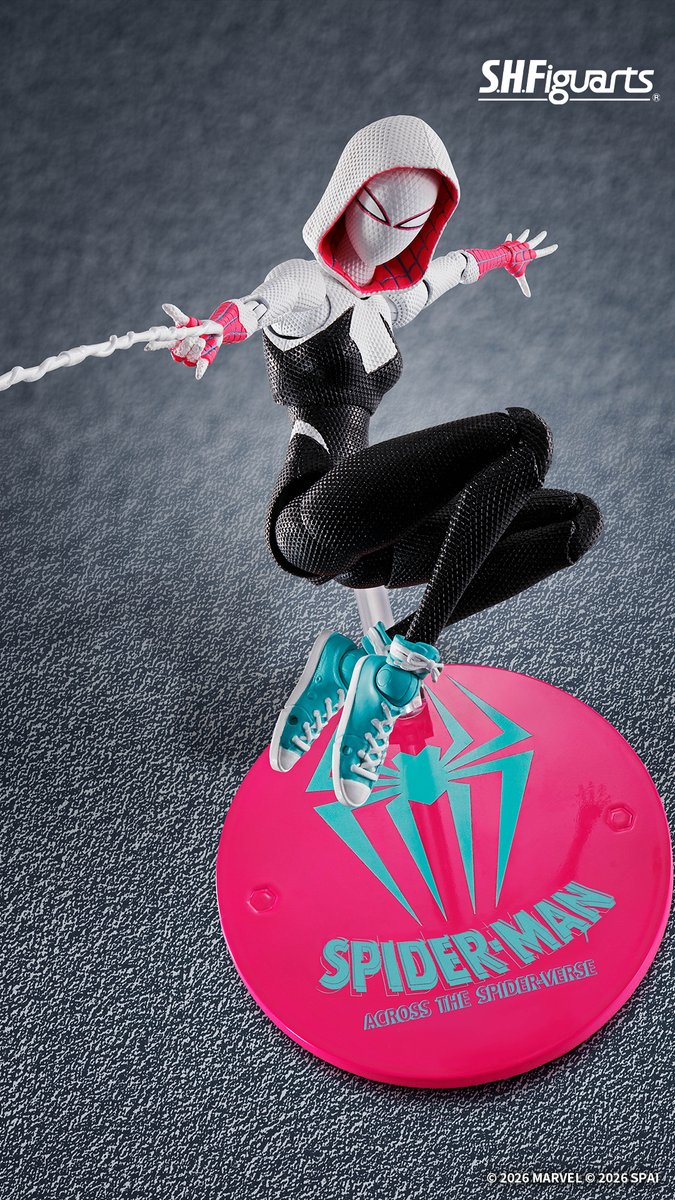 t_features's tweet photo. 『スパイダーマン:アクロス・ザ・スパイダーバース』より
「S.H.Figuarts」2商品が2027年5月再販！

✅スパイダーマン（マイルス・モラレス）
https://t.co/xLZg2oK9pH
✅スパイダーグウェン
https://t.co/YzF8AmrLBv

一般店頭にて10月1日予約開始！
#t_shf #スパイダーバース https://t.co/WA8JiRahQB