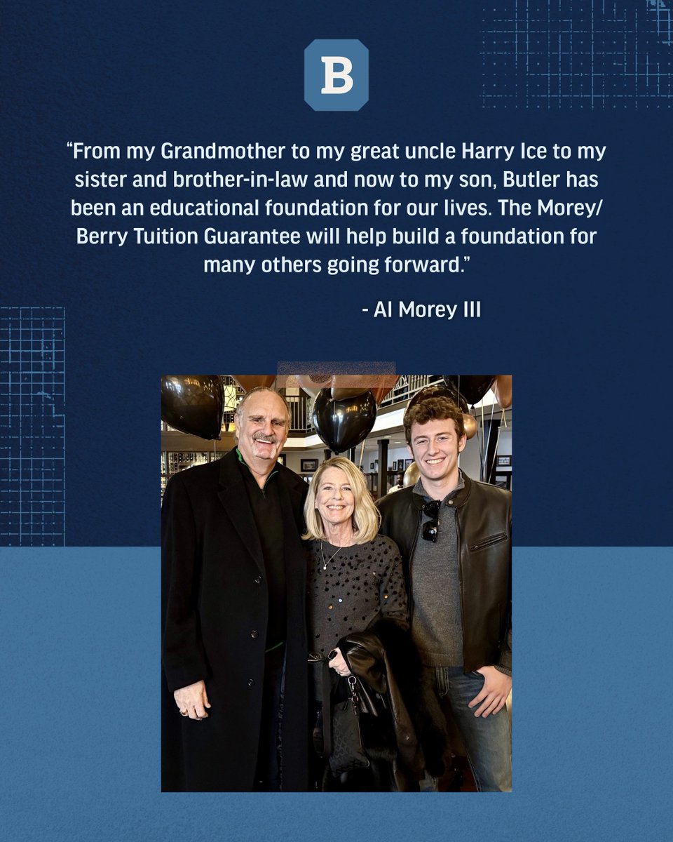 butleru's tweet photo. Butler recently received a gift of more than $12.6 million from the late Margaret Ice Morey ’29 and Albert Morey Sr., the largest estate gift in University history. The gift will permanently endow an existing scholarship program. Learn more: https://t.co/VjfrepwKje https://t.co/SnYj7M5bLQ