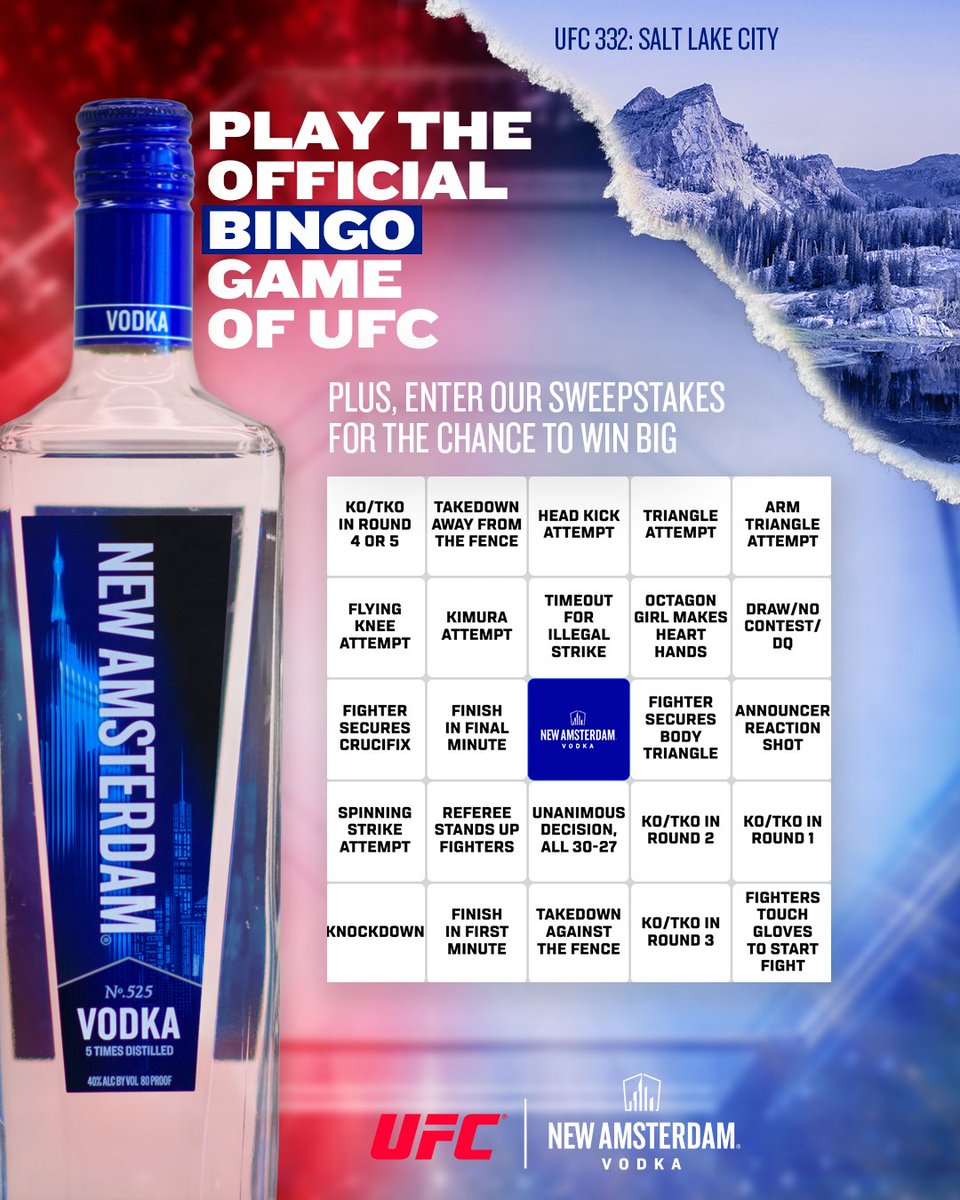 Think you can call the action?

Play Tile Tapout, the Official Bingo Game of UFC, and don’t forget to enter our sweepstakes for a chance to win big.

Try your l