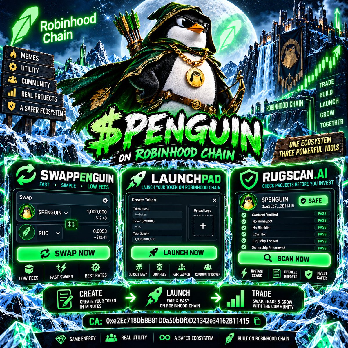 airwolf909's tweet photo. Your one stop!!  $penguinRH #Meme #Giveaway #Robinhood #Crypto https://t.co/UAK5ZOouG2
