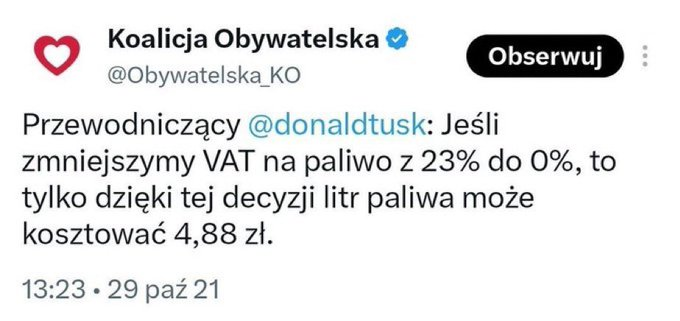 RightLinePL's tweet photo. @KLubnauer Wystarczy jedna prosta decyzja tuska. Nie są potrzebne szemrane ustawy dla zasilenia budżetu https://t.co/N40MyDDsjn