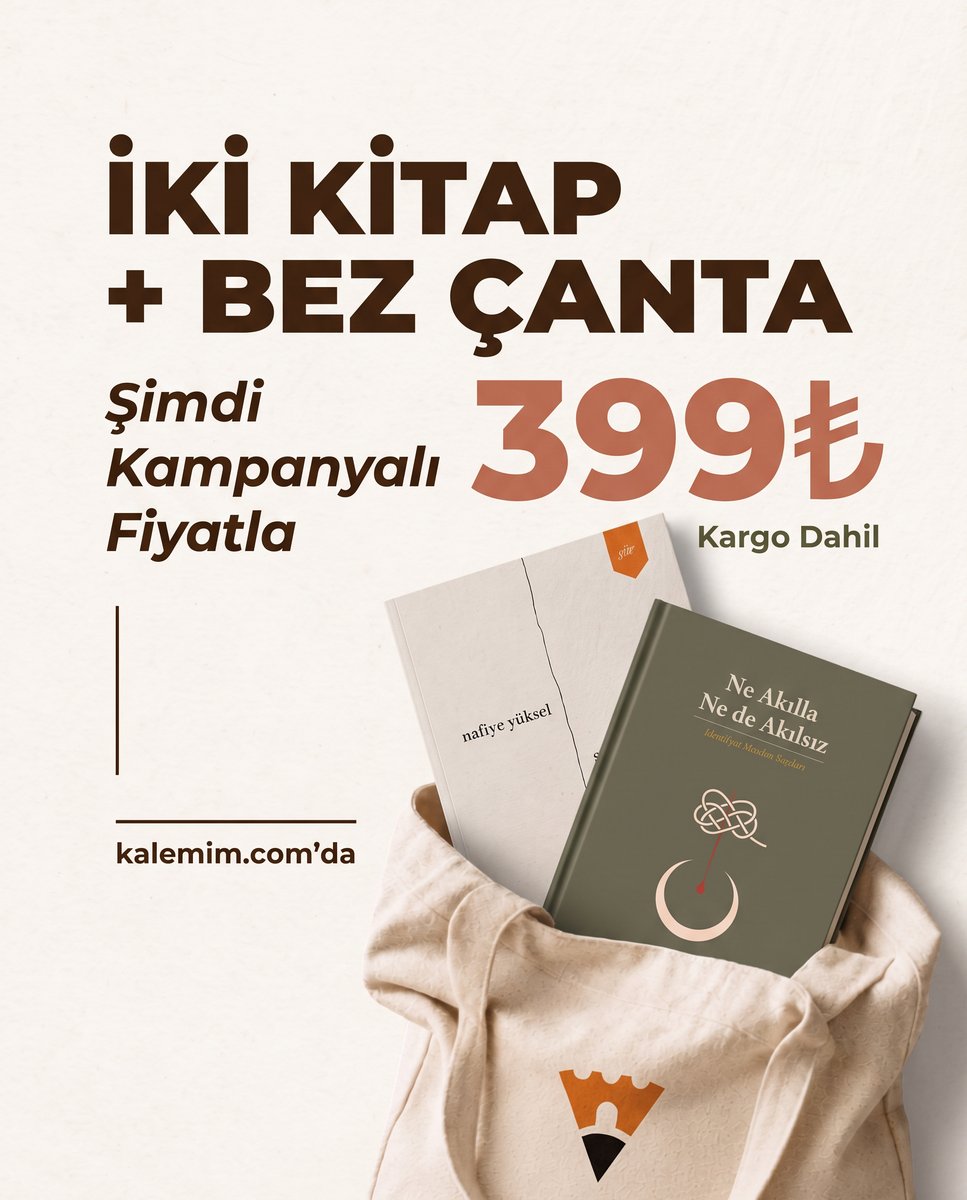 kalemimkitap's tweet photo. İki kitap, bir bez çanta, tek kampanya. 📚🤎
Şimdi sadece 399₺ — Üstelik kargo dahil!
Şimdi https://t.co/aOdiBDhMI0’da.
Ferhat Nabi Güller – Ne Akılla Ne de Akılsız
Nafiye Yüksel – Sınırda Yaşam Bozukluğu
#KalemimKitap #KitapKampanyası #Kitap #KitapSever #KitapÖnerisi https://t.co/zl1BYmkgVd