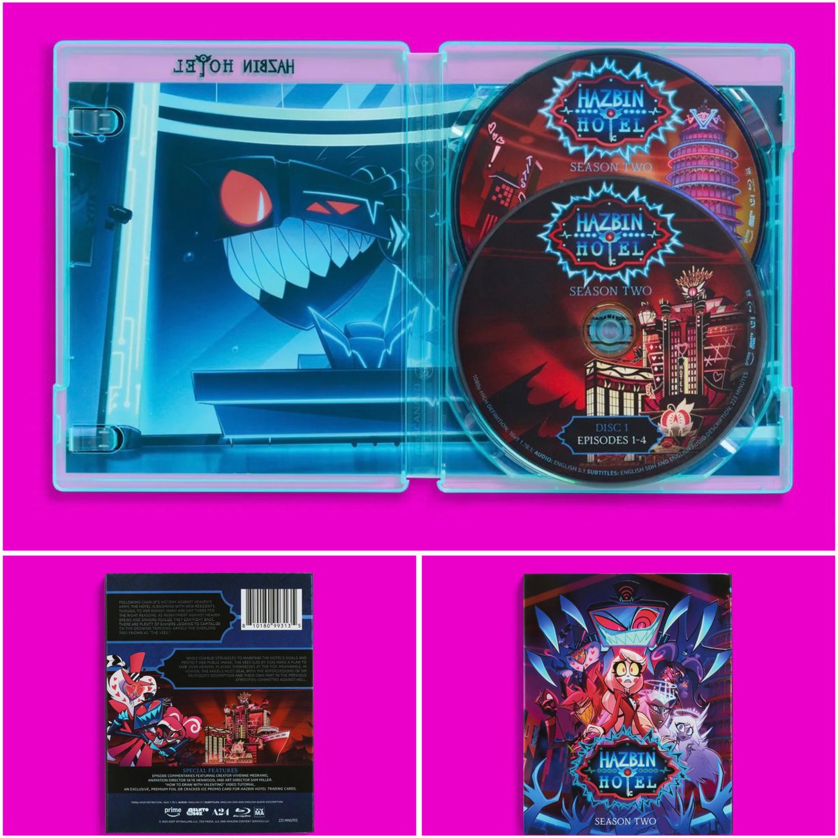 VHSDVDBLURAY4K's tweet photo. Coming to Blu-ray via A24 on 10/6

Hazbin Hotel: Season 2 https://t.co/FMD9AuYfSP