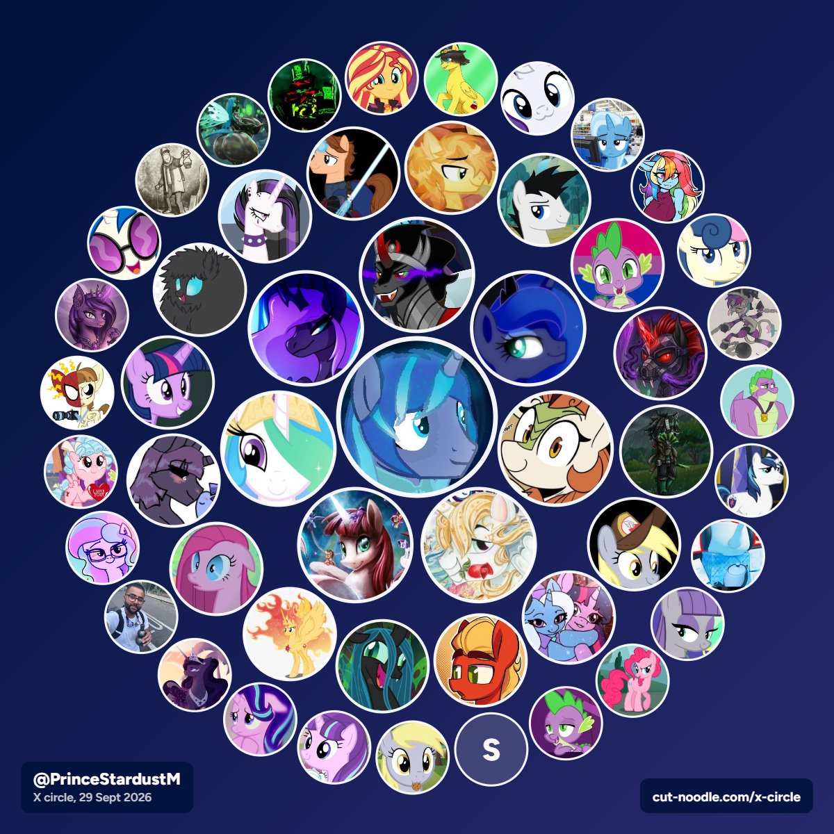 PrinceStardustM's tweet photo. friends, family, my queen and.......the king sombra and blueblood for some reason https://t.co/IR0uyfZ1Nm