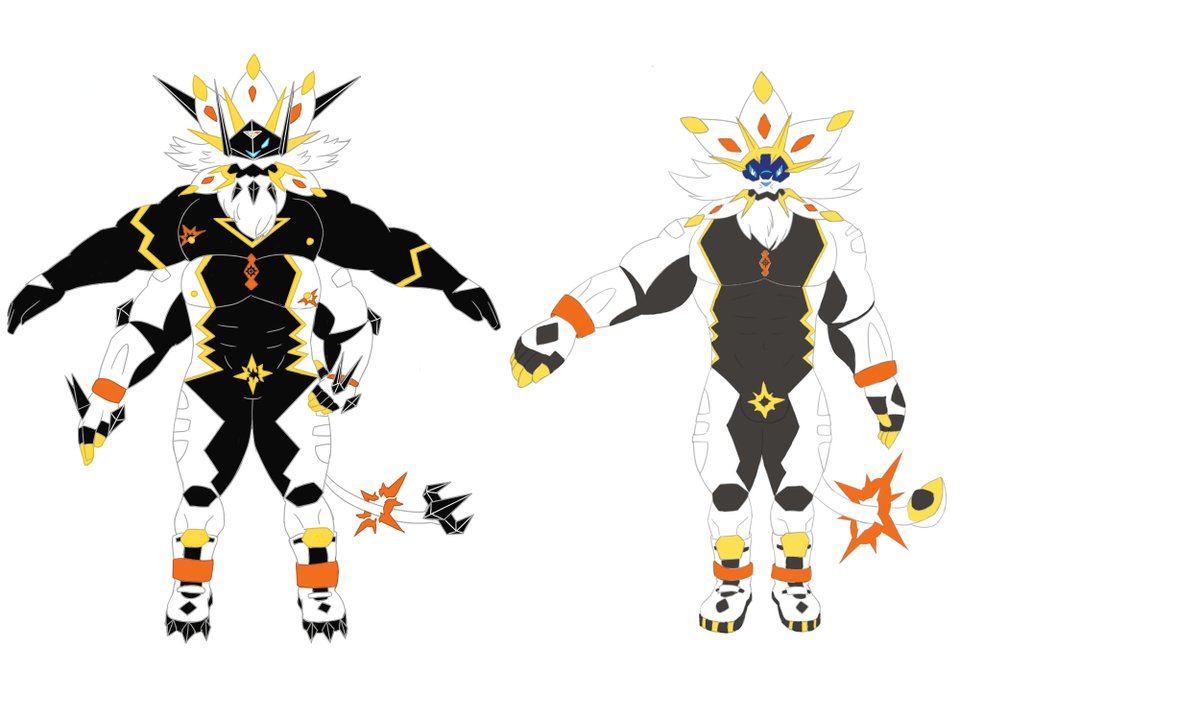 iyokiba's tweet photo. Let me repost my characters ， Solgaleo and Solgaleo possessed by Necrozma.🦁❤️☀️ https://t.co/XddqOTp9KG