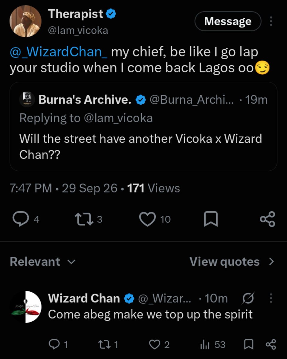 ChanEmpire35's tweet photo. 🚨 JUST IN

Vicoka and Wizard Chan are teasing a NEW collaboration.

The record is allegedly set to appear on Vicoka’s upcoming album.

After what they did on “SPIRIT,” another Vicoka x Wizard Chan link-up? Yeah… we might be in for something serious. https://t.co/YVpqgOTBGW