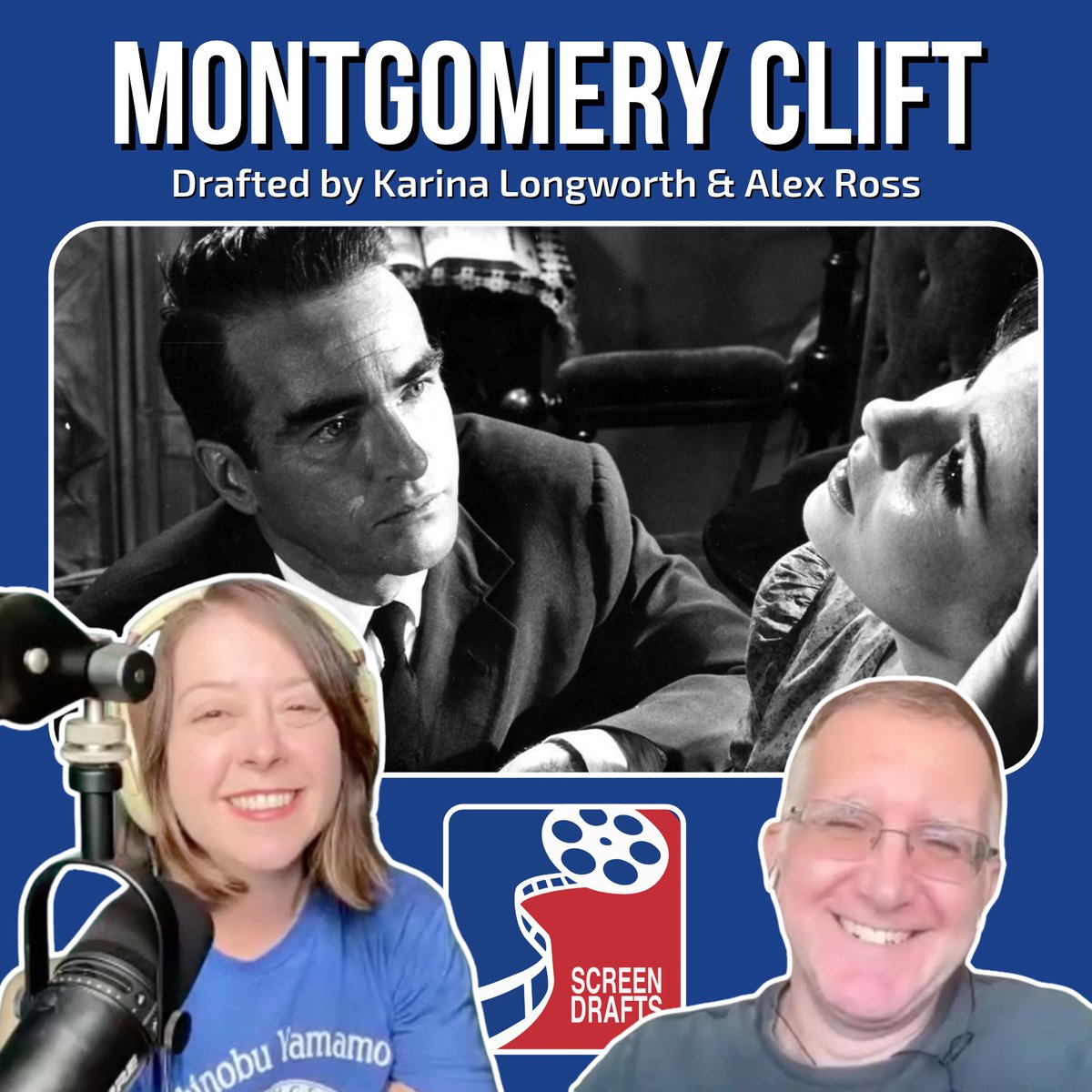 ScreenDrafts's tweet photo. A new season of @RememberThisPod has begun, and we're getting in on the fun with a competitive / collaborative ranking of the filmography of one of its subjects!

MONTGOMERY CLIFT

Drafted by @KarinaLongworth &amp; Alex Ross

Listen everywhere!
https://t.co/qsETrqNeFE https://t.co/IjWGEEcy7P