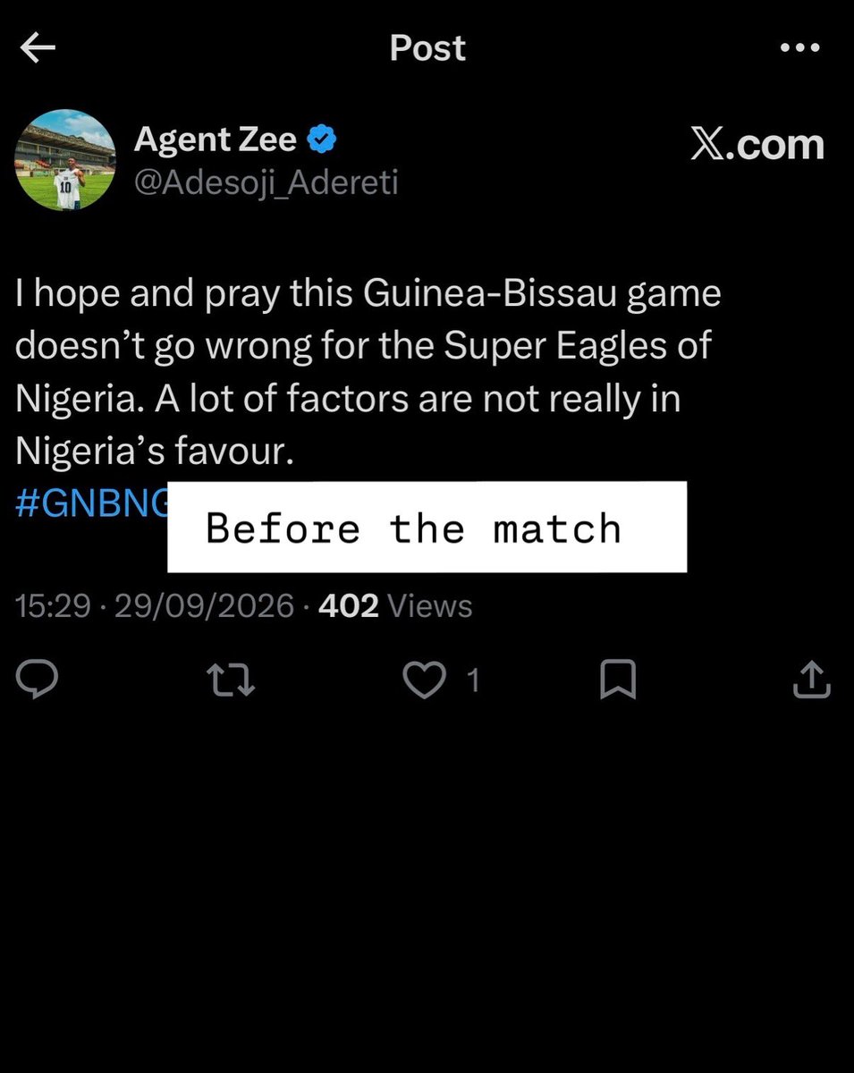 Adesoji_Adereti's tweet photo. Maybe one day I’ll get a chance to work with the Super Eagles. I understand them too well.

 #GNBNGA #AFCONQualifier Eric Chelle Lookman Nwabali https://t.co/Kp2S8J7j9D