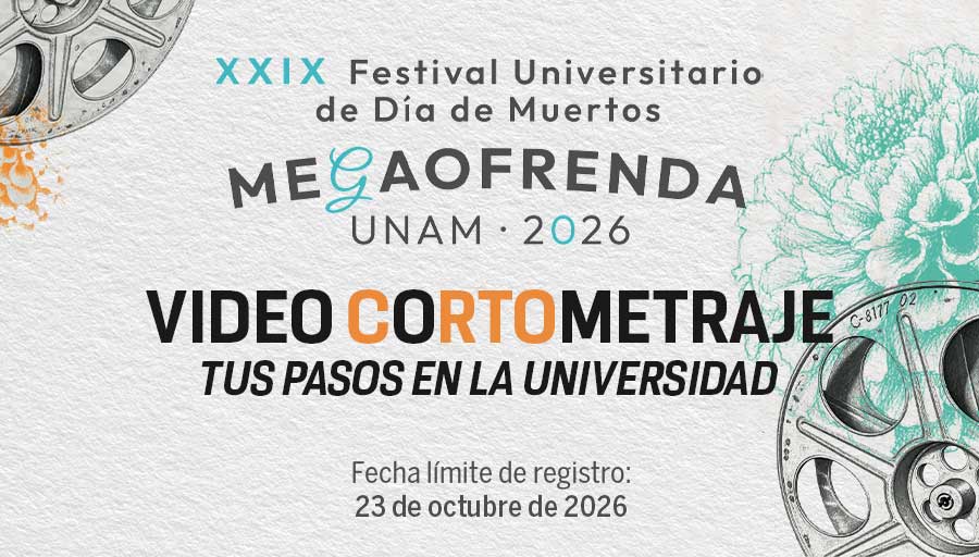 UNAM_MX's tweet photo. La identidad, historia y el legado universitario desde tu perspectiva. Participa en el #Concurso de video/cortometraje de la #MegaOfrendaUNAM 🏵️ "Trayectorias que nos sustentan". Revisa la #Convocatoria > https://t.co/7oPQnC6swd https://t.co/s0Xxi7CigX