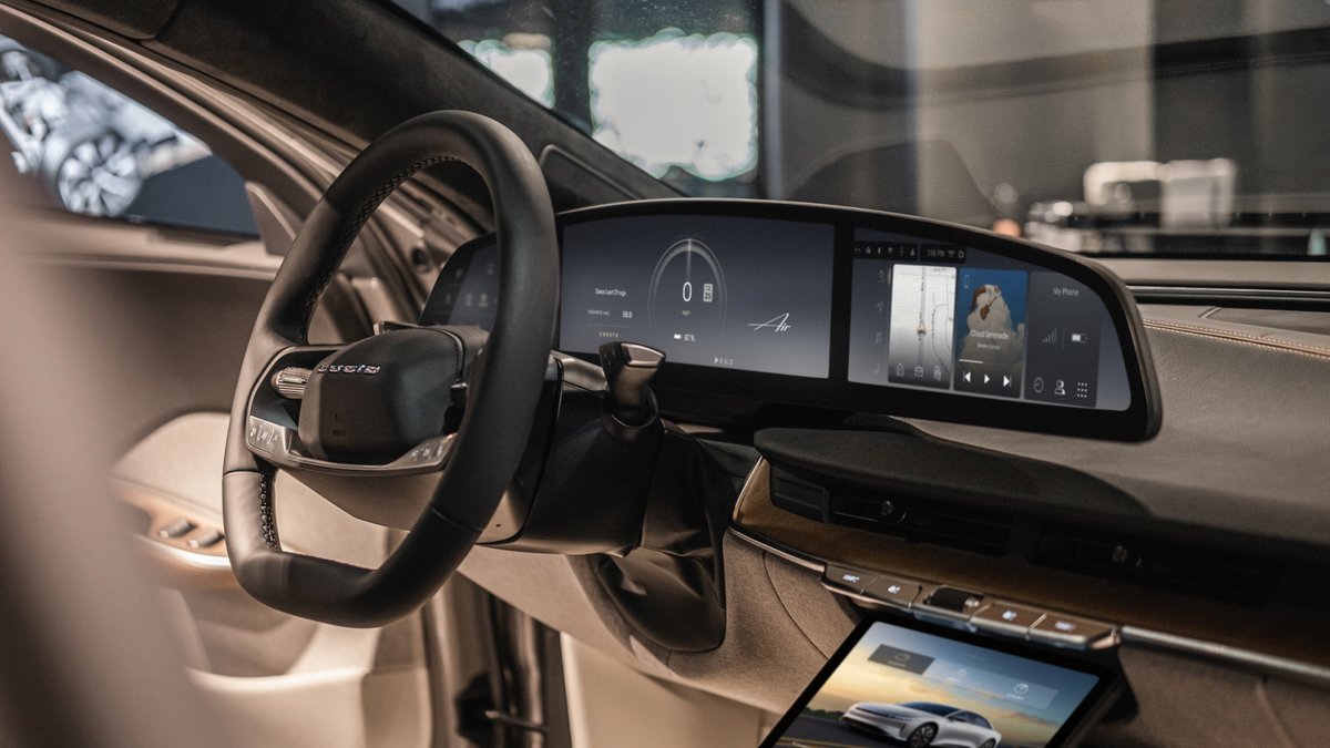 LucidMotors's tweet photo. Meet Air UX 3.0*

Inspired by the award-winning, human-centered experience of Lucid Gravity, Air UX 3.0 brings a reimagined infotainment experience to Lucid Air.

— Enhanced navigation
— Seamless multitasking
— Expanded Apple CarPlay® & Android Auto™ experience
— More personalized profiles

Air UX 3.0 will be delivered via over-the-air update to all eligible Lucid Air vehicles beginning September 29, 2026. For model year 2022, 2023, and some 2024 Lucid Air vehicles, Air UX 3.0 is only available with an optional hardware upgrade.

Learn more: https://t.co/ZwxHO7ry0D

*Air UX 3.0 is available as part of Software Version 2.11.0. Eligible customers who install Software Version 2.11.0 will automatically receive the new Air UX 3.0 experience.

#LucidAir #LucidMotors