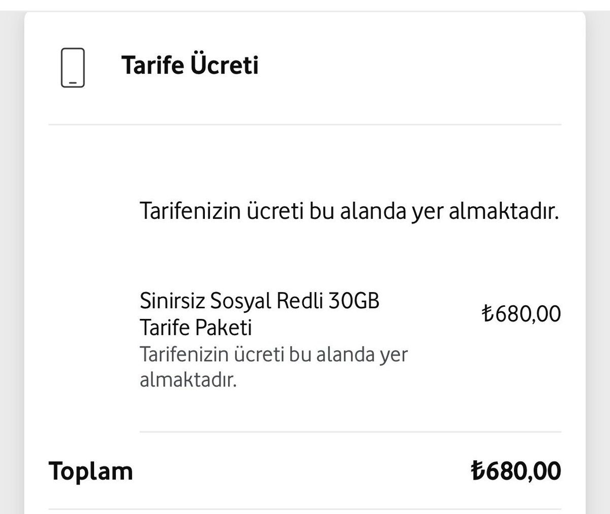 eenveralpp's tweet photo. @VodafoneTR adam mı silkelemye çalışıyorsnz ? Red30gb tarifesini 680 tl kullanıyordum. Taahhüdüm bitmiş geçebileceğim en düşük paket red100gb ve fiyatı 1100 tl. Müşteri temsilcisine diyorum ki tarifeme 30gb devam etmek istyrm hayır geçemezsiniz en düşük 100gb geçmeniz lazım diyor https://t.co/T0mQKfsqA5