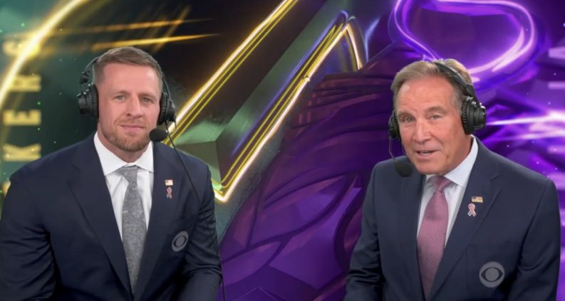 Farzin21's tweet photo. Jim Nantz and J.J. Watt have the call for Chiefs vs. Raiders https://t.co/LeRqyaLBBe
