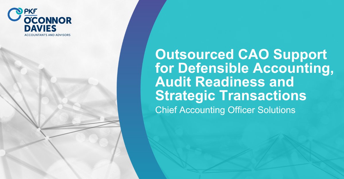 PKFOD's tweet photo. Our latest Chief Accounting Officer (CAO) series explores how outsourced CAO support can help organizations fill critical accounting gaps and strengthen their financial reporting infrastructure.

Explore the full series: https://t.co/wdtPVw5S8p https://t.co/CMbIzd5Qyg
