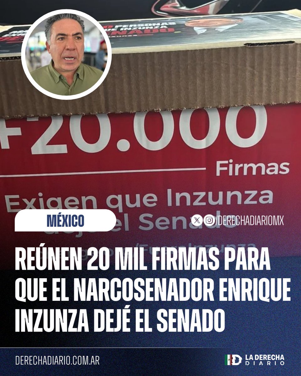 DerechaDiarioMX's tweet photo. 🚨🇲🇽 | QUE SE LARGUE: La extitular de la Secretaría Anticorrupción, Vania Pérez, entregó 20 mil firmas ciudadanas para exigir que el narcosenador Enrique Inzunza abandone el Senado, tras acusaciones de EE.UU. que lo ligan con el Cártel de Sinaloa. https://t.co/7vusUlWZUq