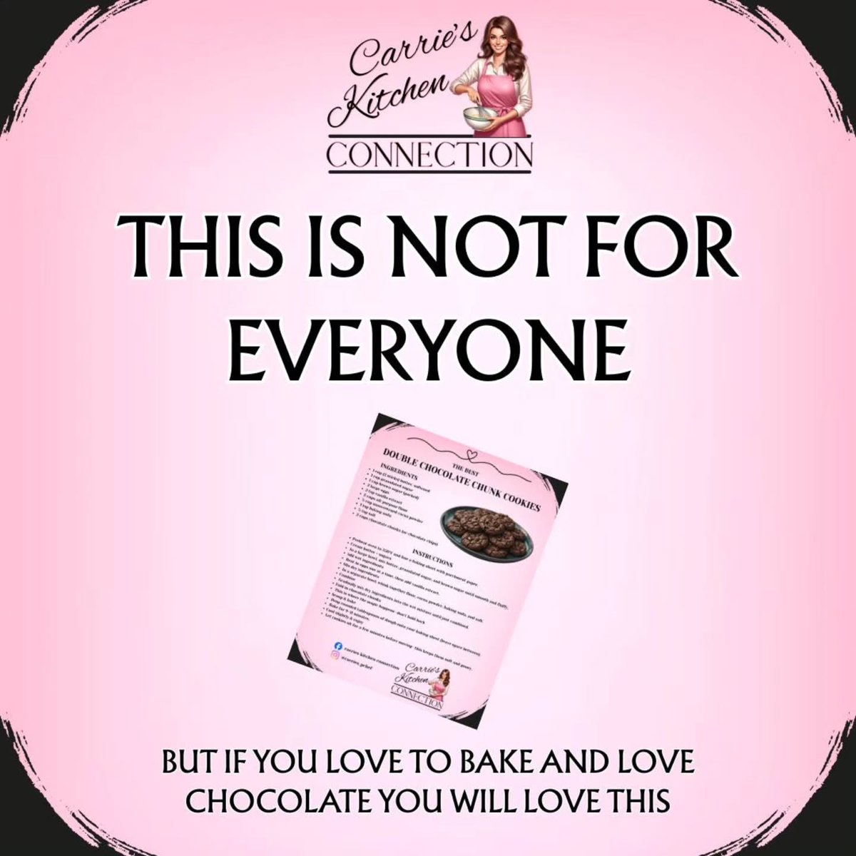 AlthaEichofd's tweet photo. This free printable recipe isn’t for everyone, but if you love baking and chocolate, you’ll probably love it. Comment RECIPE and I’ll send it to you. https://t.co/U5SpKrg2By