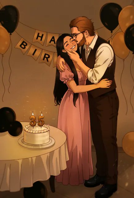 peonyfluff's tweet photo. A birthday, a little romance, and a whole lot of love 🎂
Commission artwork I recently finished ✨

#DigitalArt #DigitalArtist #ArtistOnX #ArtCommission #CommissionArt #CommissionsOpen #CoupleArt #CouplesArt #RomanticArt #BirthdayArt #BirthdayArtwork #BirthdayCommission https://t.co/fgKSdhZrMN