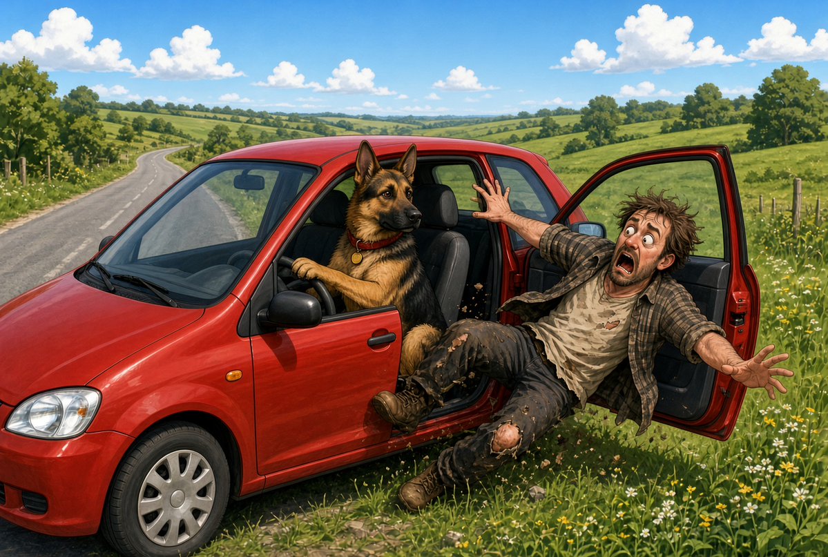 Bruno_onx7's tweet photo. IF ONLY DOGS COULD DROP OFF IRRESPONSIBLE OWNERS BY THE SIDE OF THE ROAD - NOW THAT WOULD BE JUSTICE. https://t.co/dwfS2gETtF