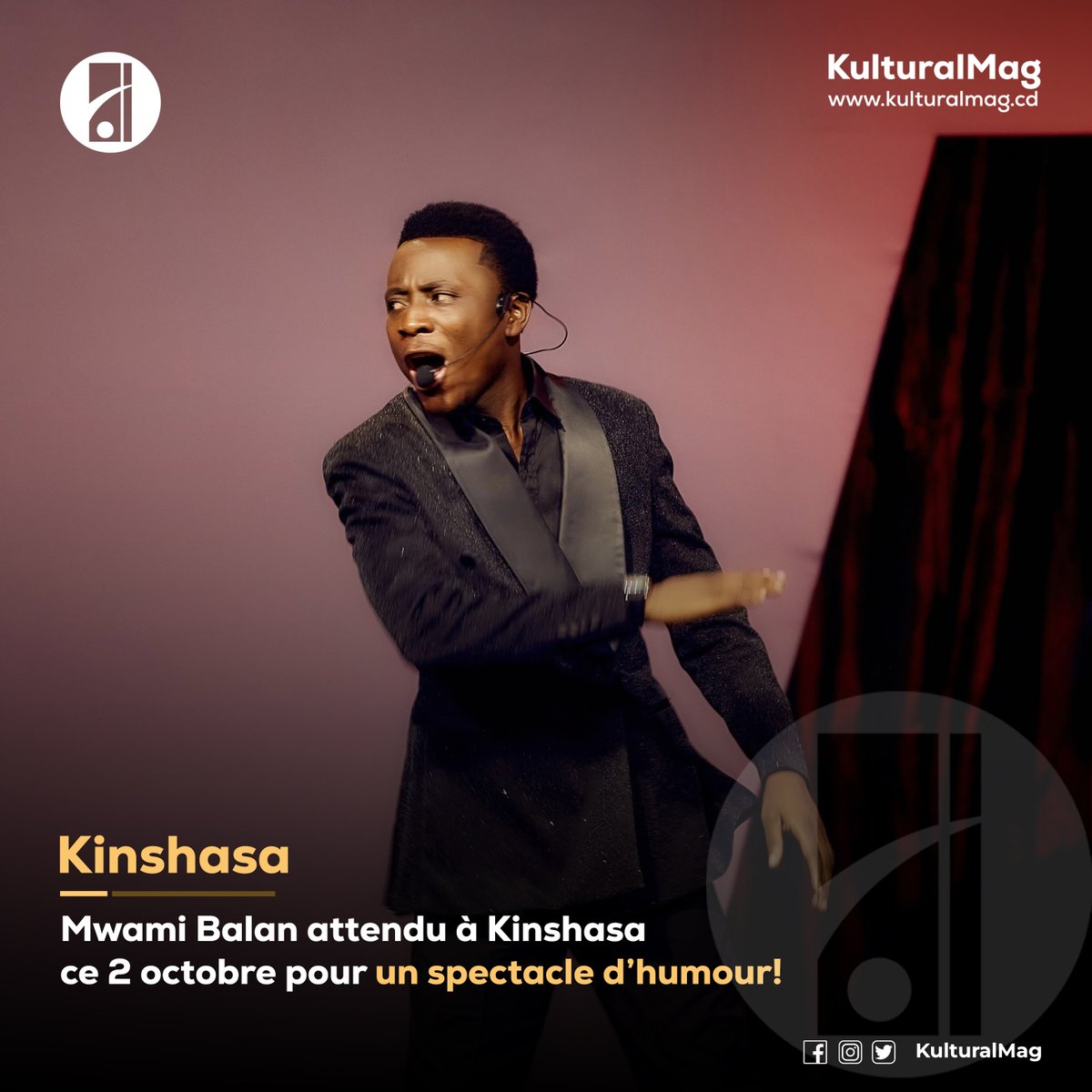 kulturalmag_cd's tweet photo. #Humour : Mwami Balan attendu à Kinshasa le 2 octobre pour un spectacle

#KulturalMag
https://t.co/yjCkxwh3cm https://t.co/xJS9LzB4eo
