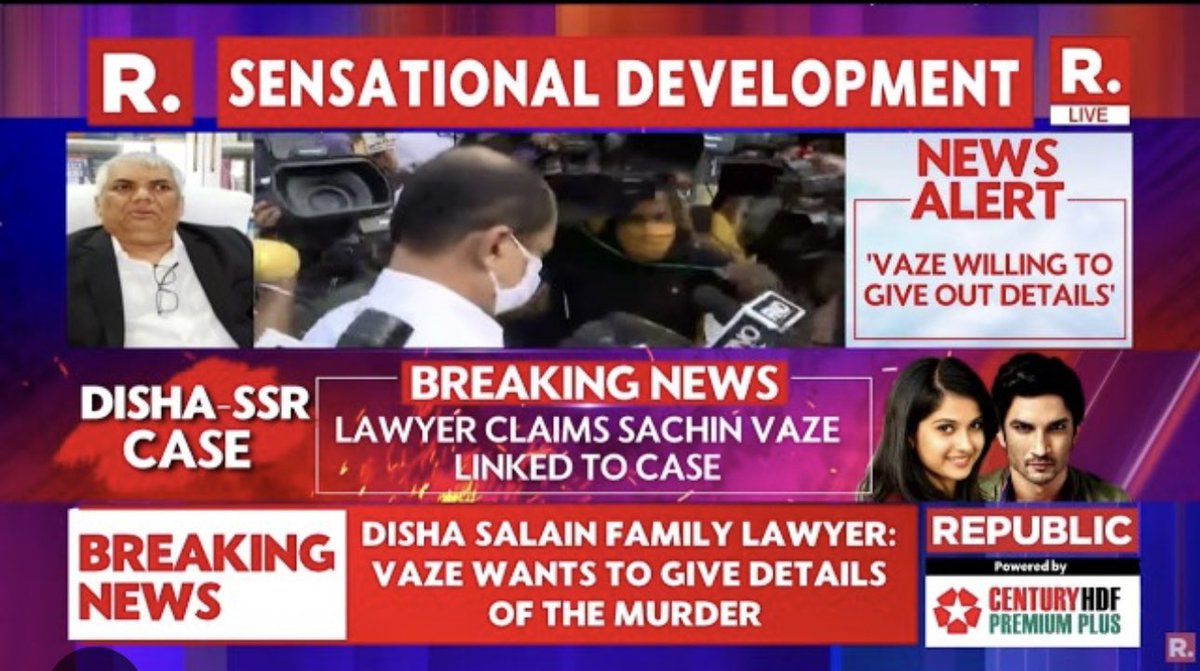 PIYALIBH's tweet photo. What an irony! Sachin Waze, who has been in jail in the Antilia case, gets bail TODAY — just when Disha Salian’s father’s lawyer has claimed that Waze is an eyewitness who could expose what he allegedly witnessed.

Who is ringing the bell behind the scenes? Why this timing? Is this merely a coincidence, or is there something more that demands scrutiny?

NIA, CBI, the nation is watching……!

#JusticeForDishaSSR 
#SachinWaje