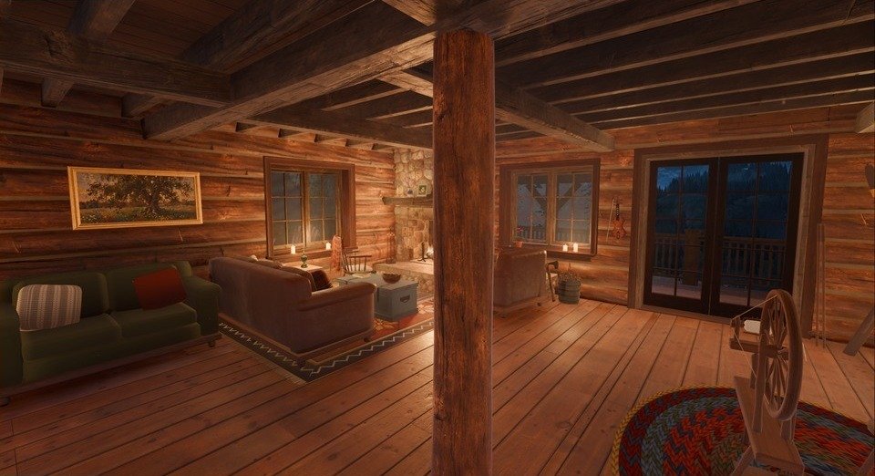 ScarsOfWild's tweet photo. The wood in my log house looked pale and flat. The wood was fine. Forty candle flames were shining straight through the floors, so every room was lit from above and below. Now each storey lights only itself. #gamedev #GodotEngine https://t.co/4pVnmXe1gW