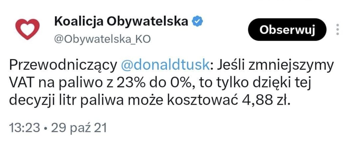 mattplpl's tweet photo. @KarolPopieramy Prosze nie wprowadzac oinii w blad. Pan Przewodniczacy Tusk obiecal 4,88. I wie jak to zrobic. https://t.co/GD1ZSwBVFe