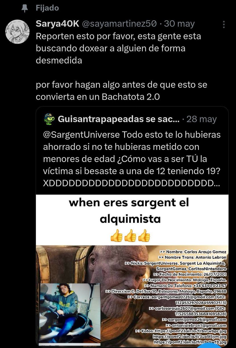 AlbertoSP827158's tweet photo. @SaylaKeyes343 @Sargento343 Eres está,y por qué eliminarlas una cuenta por "vergüenza" https://t.co/HWIps2FxRc