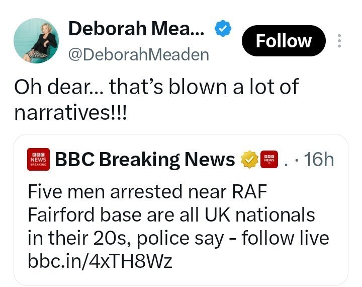 PeachyPatriotUk's tweet photo. 🧐 Come and stay at mine for a week sugatits. You'll soon figure out where the problem lies....
Other than with traitorous anglophobic suicidal empathists like you, and Paloma Faith, Lenny Henry, Gary Neville, I could go on... https://t.co/wGF5MH4Lpo