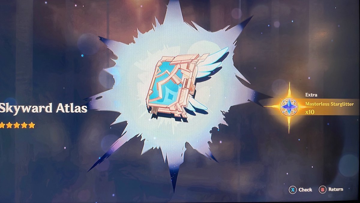 kaisontwtx's tweet photo. Did a random pull on weapon banner, thought to myself ‘gold’ as soon as I pressed wish, and got this at 2 pity😭

I think I have a superpower for prediction because I ALWAYS get that thought whenever I get a gold, and it’s always on a single impulse wish😭
#GenshinImpact https://t.co/GewJtYVg00