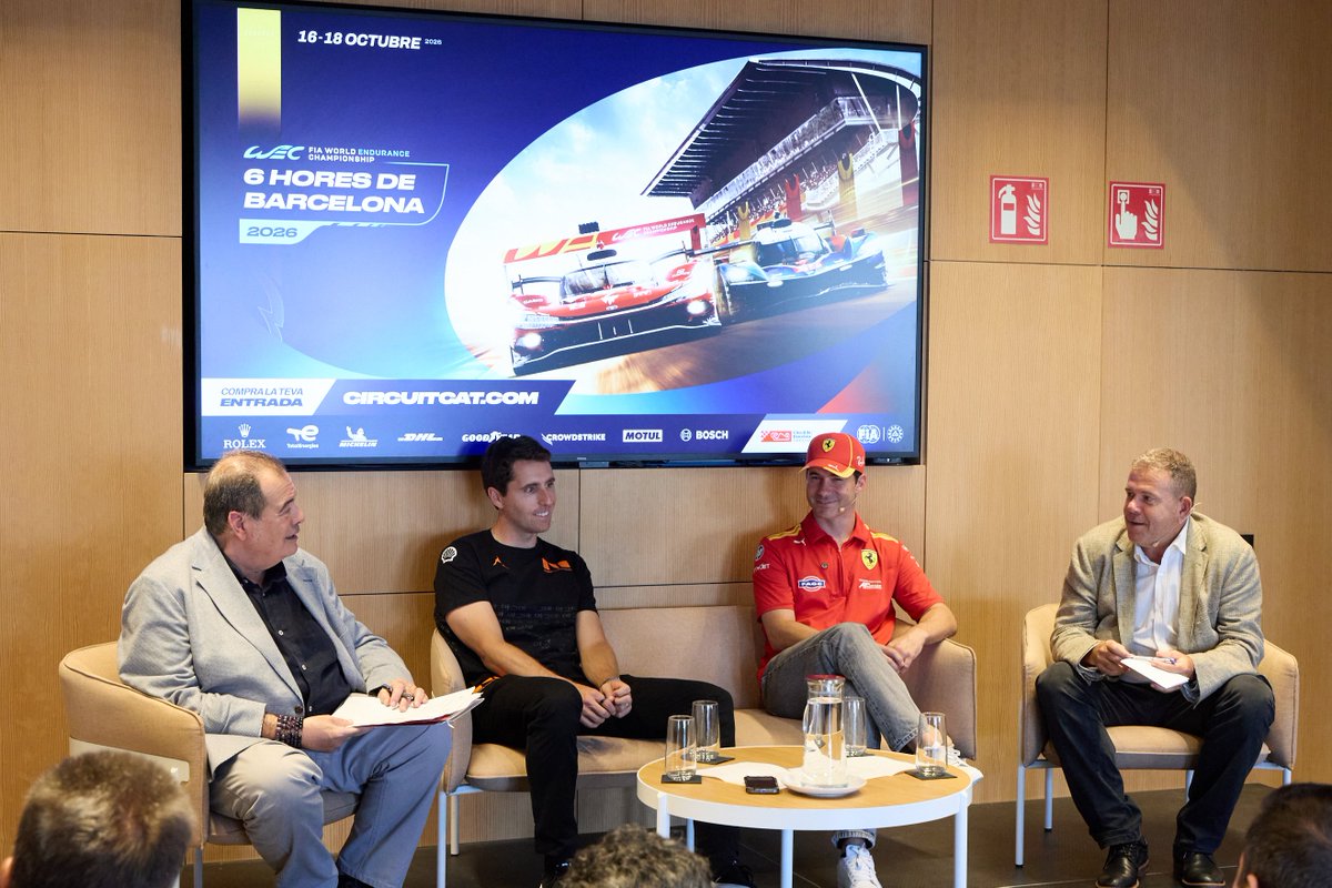 Circuitcat_es's tweet photo. 🗣 @MiguelMolinaM2: "Vuelvo al Circuit con el WEC en uno de los mejores momentos de mi carrera: representando a una marca como Ferrari y después de haber ganado las 24 Horas de Le Mans". 🙂🙂

#WEC #6HBarcelona https://t.co/7cGihhUUwo