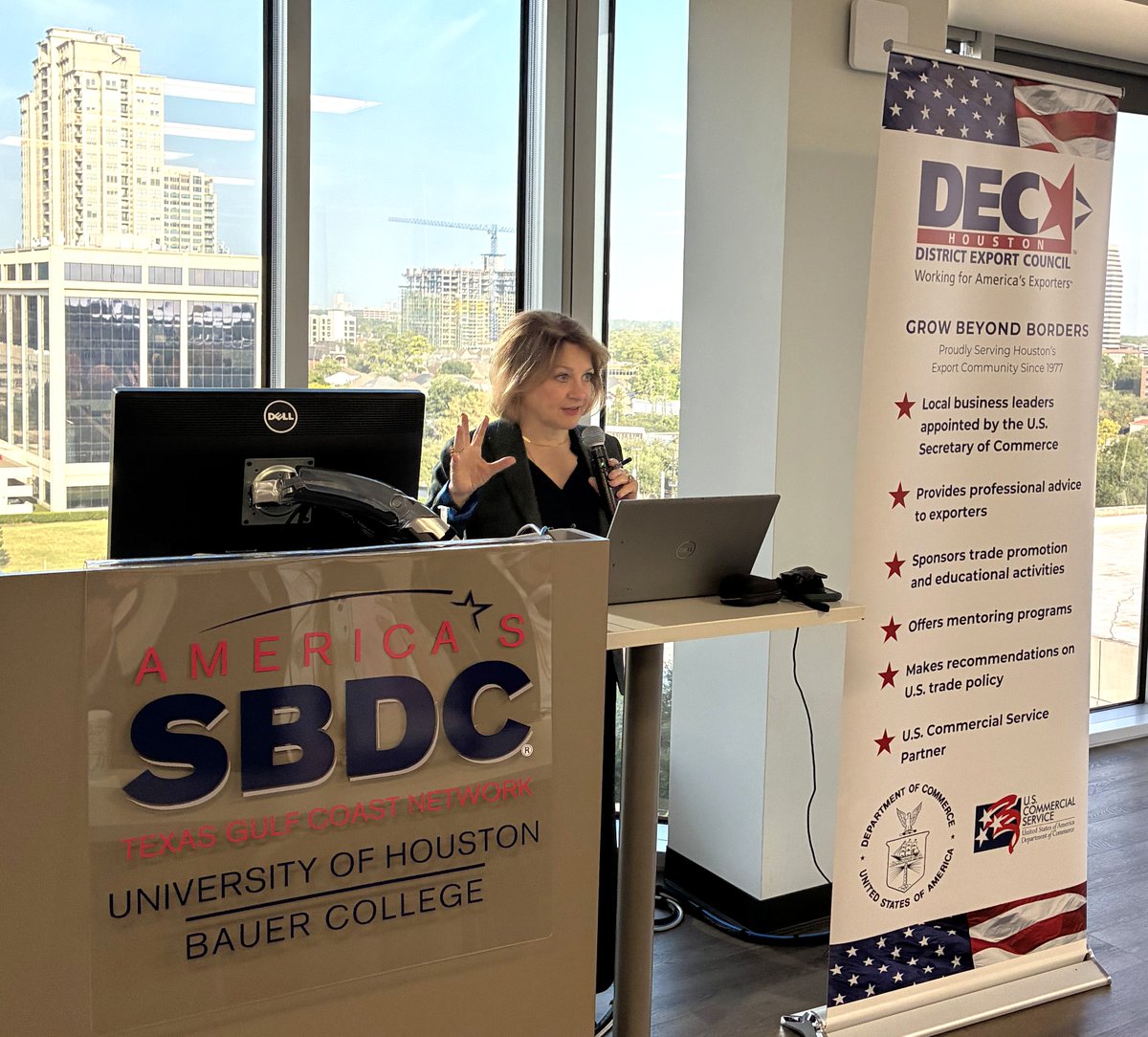 ExportGov's tweet photo. The U.S. Commercial Services is helping American firms do business in Venezuela. Last week, Deputy Assistant Secretary for the Western Hemisphere Isabella Cascarano spoke to companies in Houston, Texas to share insights and resources. Learn more at https://t.co/YQAZ0leMKO. https://t.co/vZaT1NfePw