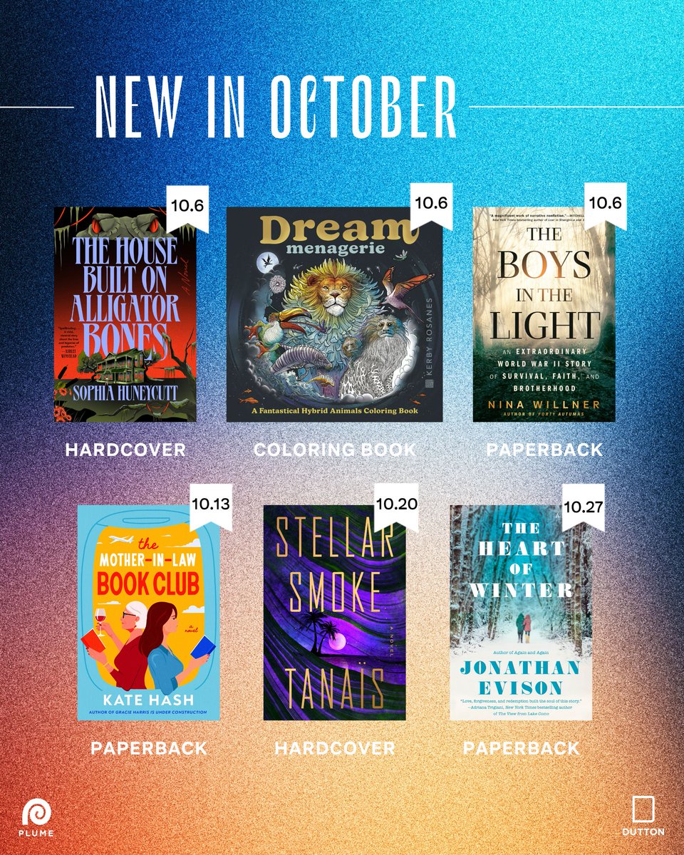 DuttonBooks's tweet photo. NEW IN OCTOBER 💜

Swipe to see this month's releases and preorder your copies here ⬇️⁣⁣⁣⁣⁣⁣⁣⁣ https://t.co/qHptfvqBi9 https://t.co/XwF94njv2I