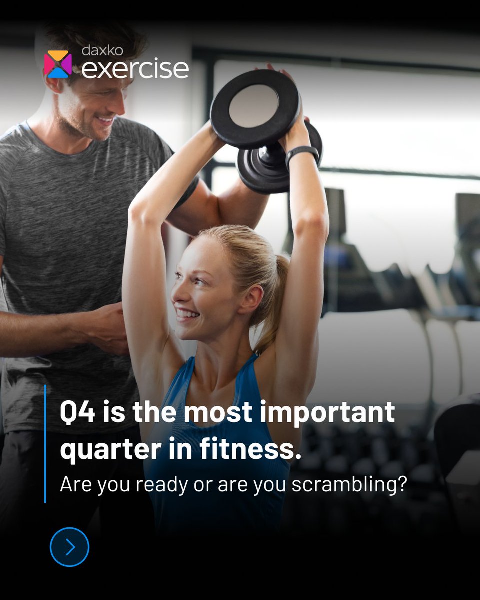 exercise's tweet photo. Q4 is the most important quarter in fitness.

The gyms that win it are ready in September, not October.

Retention dialed. Re-engagement running. Lead follow-up automated.

Book a demo: https://t.co/7EPrnjWTr3

#GymOwner #FitnessBusiness #GymGrowth #DaxkoExercise #MemberRetention https://t.co/KD5ch0zHQT