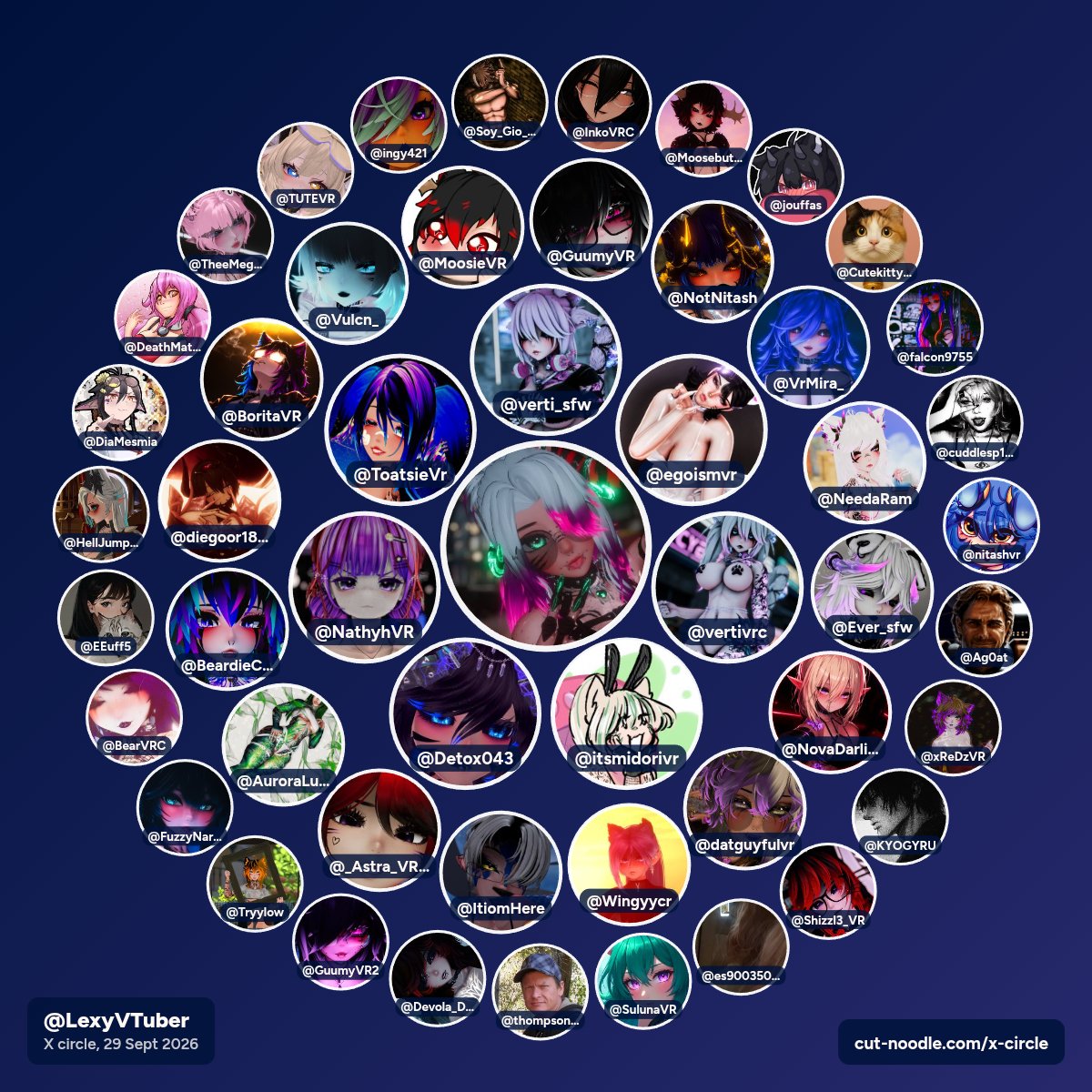 LexyVTuber's tweet photo. Twitter Circle trend a lot of wholesome people thank you love you all 💙❤️💜 https://t.co/gWnvk3jwNK