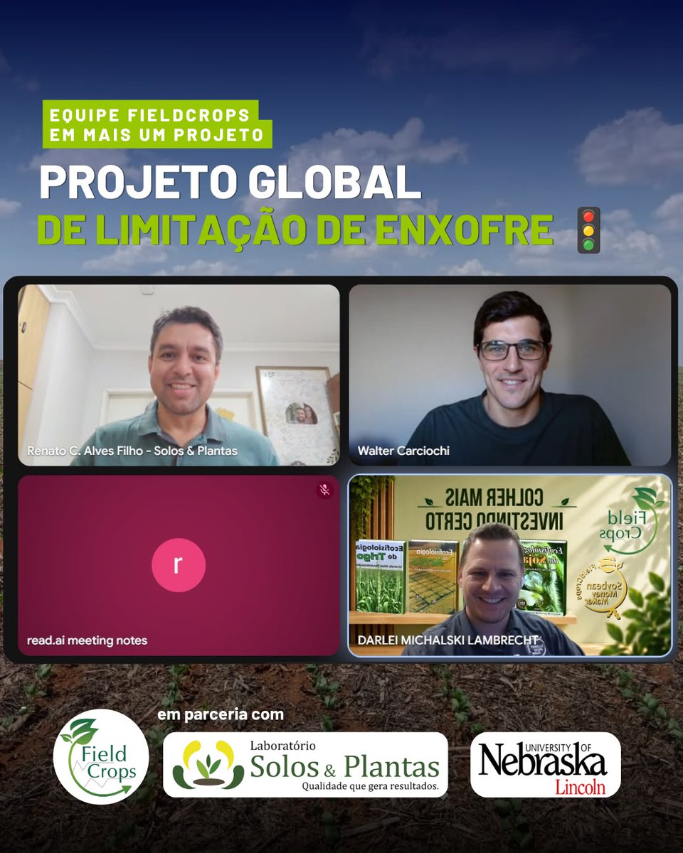 efieldcrops's tweet photo. 🌎 Projeto Global de Limitação de Enxofre 🚦

Um trabalho que busca entender, nas principais culturas e ambientes de produção ao redor do mundo:

🔴 Onde o enxofre já está limitando a produtividade?
🟡 Onde poderá se tornar limitante?
🟢 Onde o enxofre não é um fator limitante? https://t.co/iMxfXPe2PI