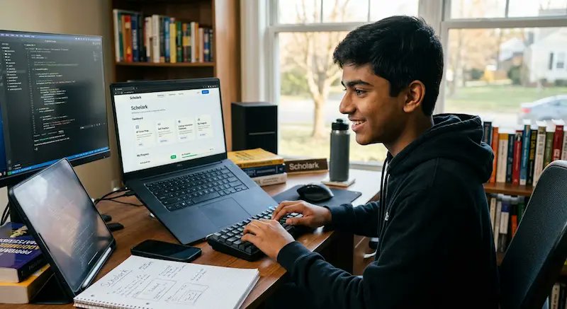 techdrivers1's tweet photo. A 16-year-old built a free college-prep platform that has reached 10,000+ users.

Shriyan Avadhanula started Scholark after getting frustrated with education resources locked behind paywalls.

He didn't just complain. He built an alternative.

Read the story: https://t.co/c2Qa7wtI9v