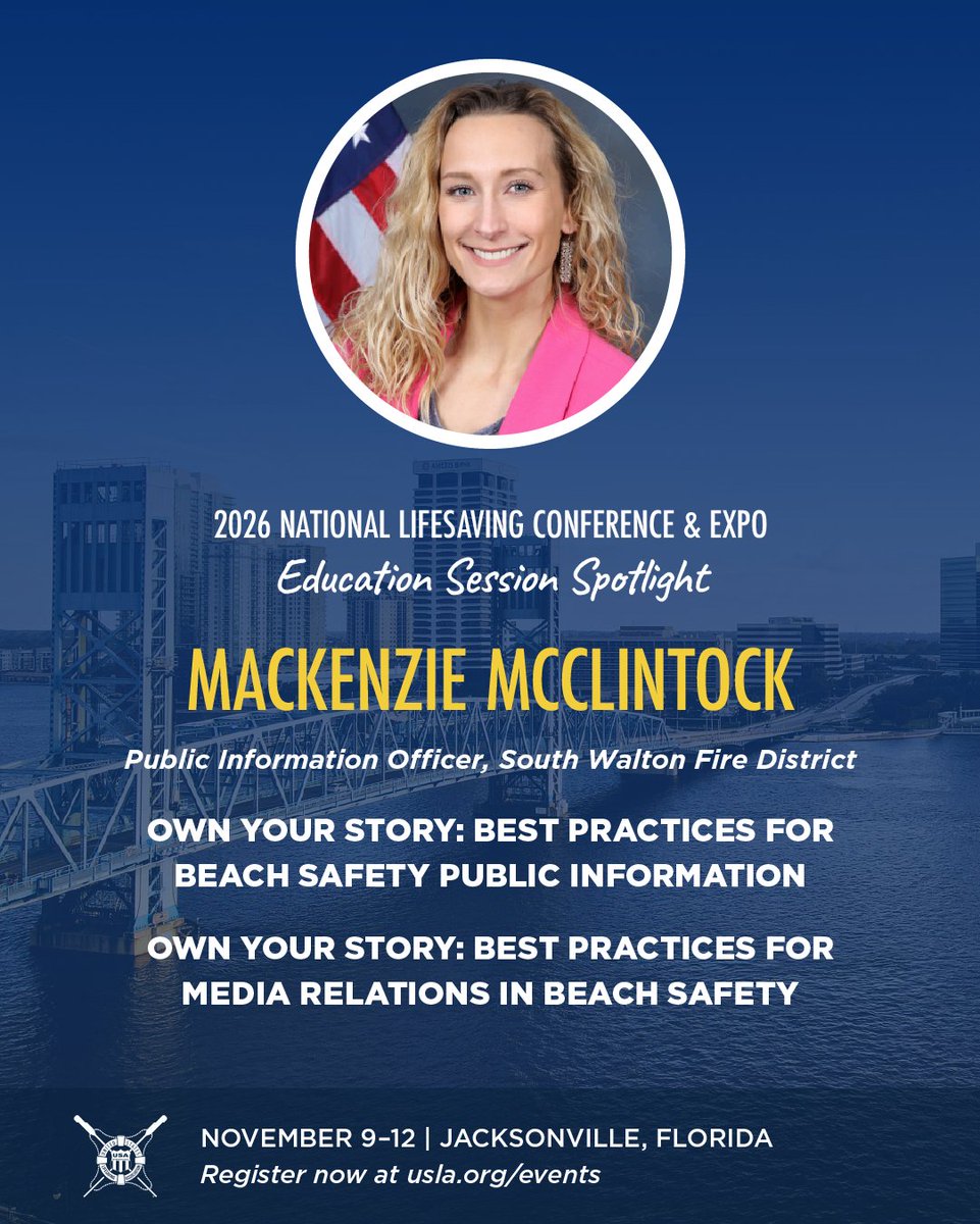 uslifesaving's tweet photo. Education takes center stage at the 2026 USLA National Lifesaving Conference &amp; Expo in Jacksonville! Our expanded schedule gives attendees more opportunities to choose the sessions most relevant to them. Learn more: https://t.co/D0d6eEY5e1 https://t.co/gbTzu9aoMC