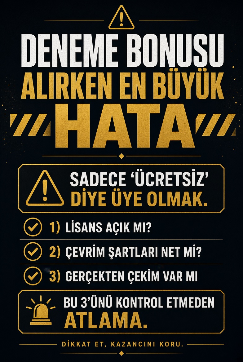 acildenemebonus's tweet photo. Deneme bonusu alırken en büyük hata: Sadece “ücretsiz” diye üye olmak.

Güvenilir yerde şunlara bak:
✅ Lisans açık mı?
✅ Çevrim şartları net mi?
✅ Gerçekten çekim var mı?

Bu 3’ünü kontrol etmeden atlama.

Sen bakıyor musun?

#DenemeBonusu #GüvenilirBonus https://t.co/LpQSUpdmO9