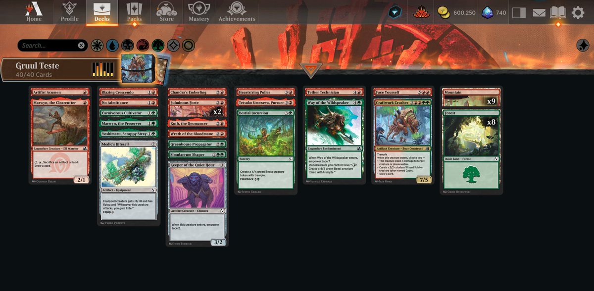 AlfaceVerde's tweet photo. #1🏆 de REALITY FRACTURE
Gruul Teste 4-0
Pick-2-Draft , primeiro evento que joguei, não vi spoiler e nem conhecia nada da coleção ainda...
MARWYN vermelha surpreendente!
#mtg #magicthegathering #mtga #magicarena #realityfracturemtg #mtgrealictyfracture #mtgfra #framtg https://t.co/7pPpkbrWtm